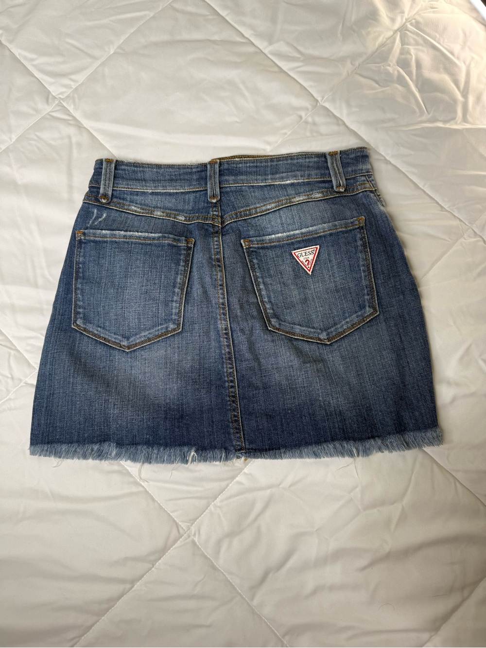 Guess Blue Denim Mini Skirt with Button Fly